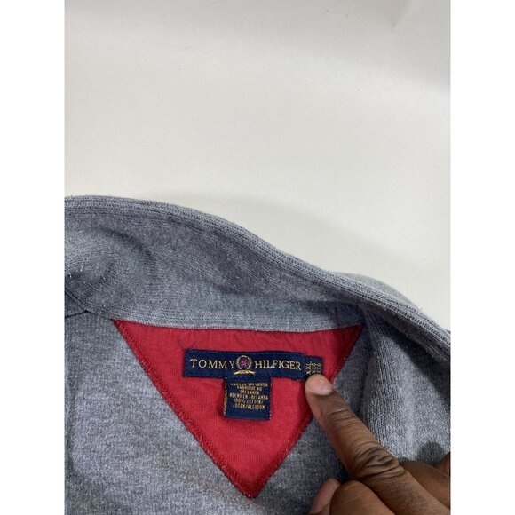 Tommy Hilfiger Gray 1/4 Zip Pullover Sweater Mens XXL Casual Classic VTG Casual - Picture 4 of 4